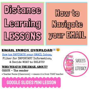 Preview of How to Navigate Email Inbox for Distance Learning 