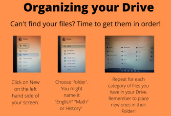 Preview of How to Organize Your Google Drive - Classroom announcement