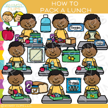 Preview of How to Pack a Sandwich Lunch Sequencing Clip Art