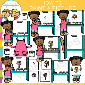 Preview of How to Paint a Picture Sequencing Clip Art