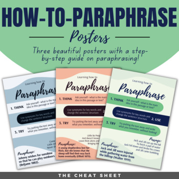 Preview of How-to-Paraphrase Posters