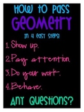 How to Pass Geometry Poster