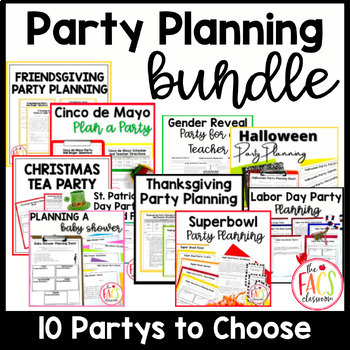 Preview of High School Life Skills How to Plan and Host A Party Bundle | FCS