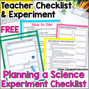 Preview of Scientific Method Experiment Template - How to Plan for Science Experiments