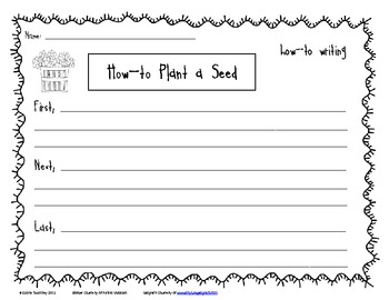 How-to Plant a Seed {Differentiated Writing Pages} by Elaine Swansey