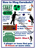 How to Play Cornhole Sign | Poster of Cornhole Rule | Illu