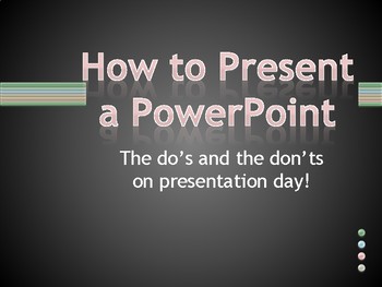 Preview of How to Present a PowerPoint