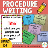 Procedural Writing - Posters Prompts Templates for Sequenc