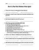 How to Put Out Kitchen Fires Quiz