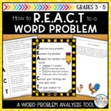 How to REACT to Math Word Problems | Math Strategies Organ