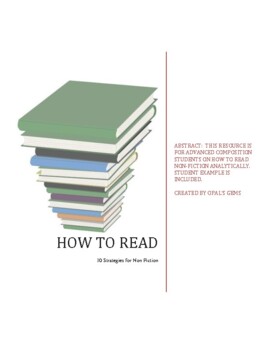 Preview of How to Read:  10 Strategies for Non-Fiction