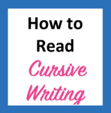 How to Read CURSIVE Hand-Writing:  Strategies and Fun Activities!