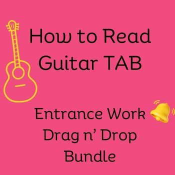 Preview of How to Read Guitar TAB Entrance Assignment Bundle