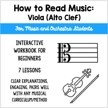 Preview of How to Read Music Notebook for Viola (Alto Clef)