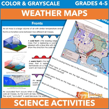 Preview of How to Read Weather Maps - Fronts, Forecasting & Meteorology - 4th & 5th Grade