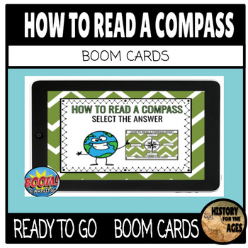 Preview of How to Read a Compass: BOOM CARDS