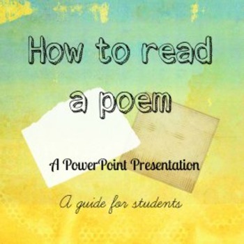 How to Read and Appreciate Poetry Powerpoint