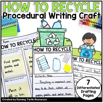 Preview of How to Recycle Writing Craft, Earth Day Procedural Writing, April Prompt