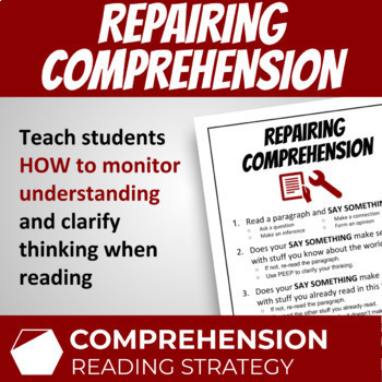 Preview of How to Repair Comprehension (Reading Comprehension Strategy Lesson)