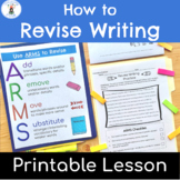 How to Revise Writing Printable Lesson
