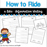 How to Ride a Bike Writing Worksheets & Coloring Page