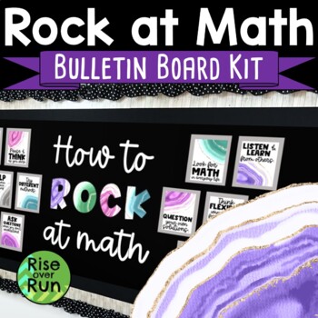 Preview of Math Bulletin Board with How to Rock at Math Posters