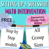 Free Math Intervention Strategies for progress monitoring,
