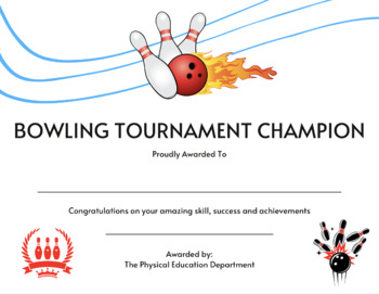 How to Run a Bowling Tournament Lesson Plan and Printable Bowling ...