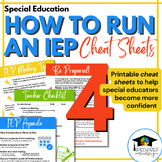 How to Run an IEP Meeting Cheat Sheets- Special Education