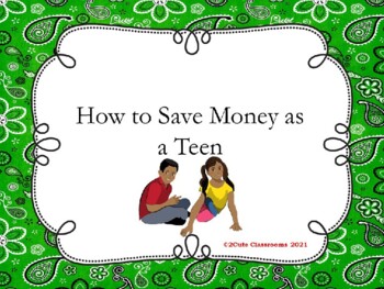 Preview of How to Save Money as a Teen