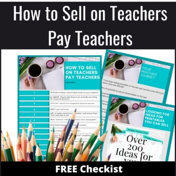 Preview of How to Sell on TpT- Free Checklist