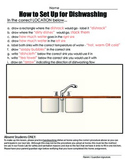 How to Set Up for Dishwashing - Students draw pictures