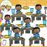 How to Set the Table Daily Routines Sequencing Clip Art
