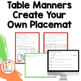 Table Manners How to Set the Table and Create Your Own Placemat