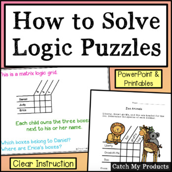 Preview of Logic Puzzles with Grids for PROMETHEAN Board