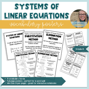 Preview of How to Solve Systems of Linear Equations posters