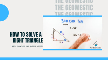 Preview of How to Solve a Right Triangle Guided Notes