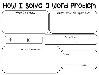 Preview of How to Solve a Word Problem