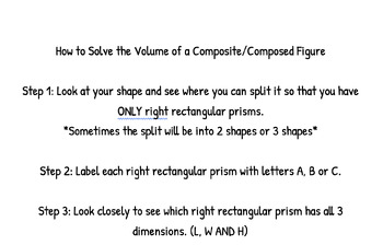 Preview of How to Solve the Volume of a Composite/Composed Figure