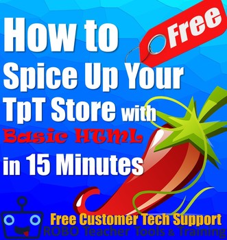 Preview of How to Spice Up Your TpT Seller Store with Basic HTML in 15 Minutes