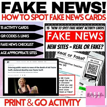 Preview of How to Spot Fake News Websites Activity Cards