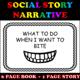How to Stop Biting Social Story Narrative with Visuals (EDITABLE)