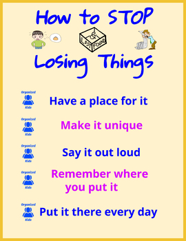 Preview of Organized Kids: How to Stop Losing Things