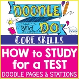 How to Study for a Test - Doodle Notes - Study Skills Sketchnotes