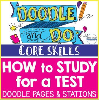 Preview of How to Study for a Test - Doodle Notes - Study Skills Sketchnotes