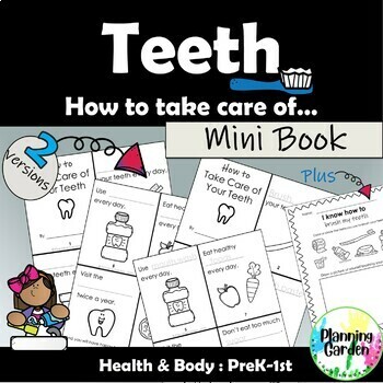 Preview of How to Take Care of My Teeth Mini Book | How To {Dental Health Teeth}