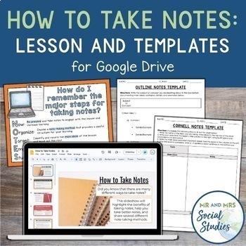 Preview of How to Take Notes + Note Taking Templates | Cornell, Outline, Graphic Organizer