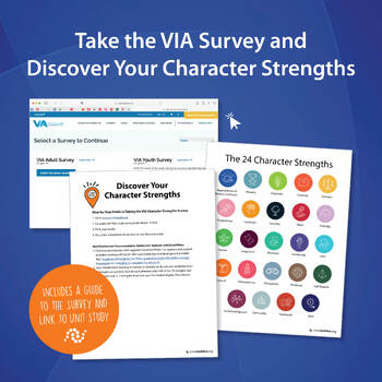 Preview of How to Take the VIA Character Strengths Survey | Instructions & Debrief Guide