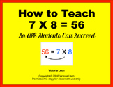 How to Teach 7 X 8 = 56 So All Students Can Succeed