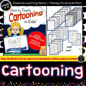 Preview of Middle School Drawing Lesson: How to Teach Basic Cartooning to Kids! Booklet!